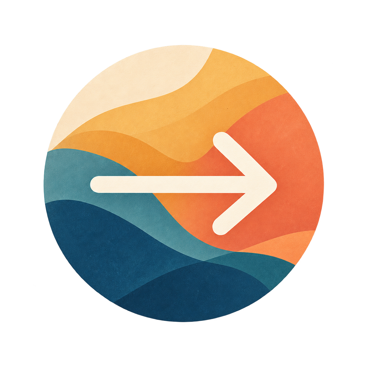 A forward arrow representing an actionable direction.