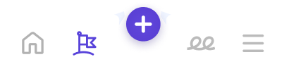 SWEETCH bottom navigation bar with Goals as a primary tab.
