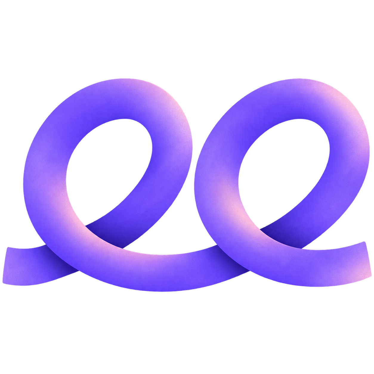 Sweetch linked-loop brand symbol in violet and blue