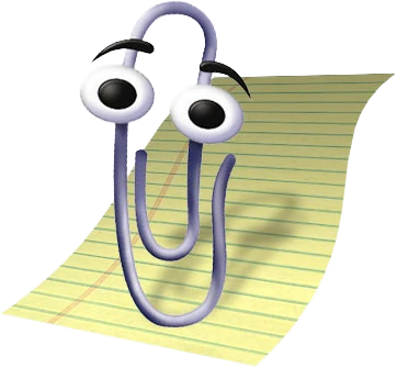 Clippy, the Microsoft Office assistant, filed as a failed-case reference