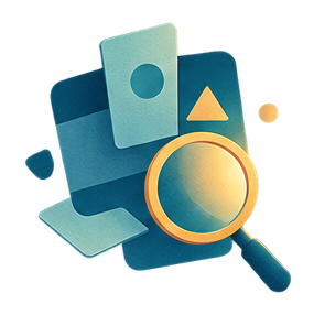 Documents examined through a magnifier